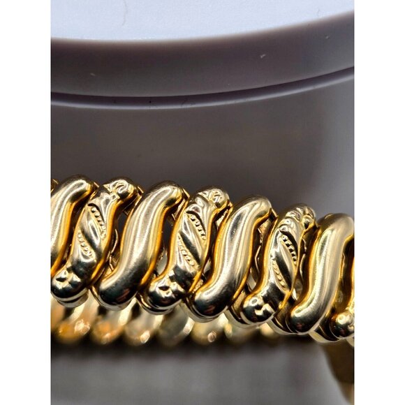 Antique "La Mode" GF SWEETHEART Heart Photo Stretch Bracelet Unique 1920s - Picture 4 of 7